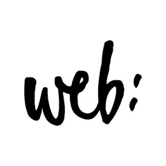 Hand drawn lettering. Word-Web calligraphy. Vector illustration.