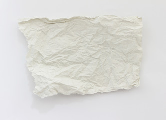 Obraz premium torn of crumpled white paper texture on white