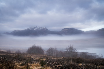 Mist mountain Scotland