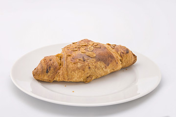 Croissant on plate