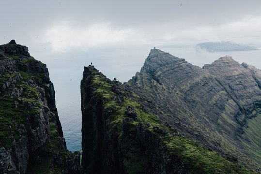Person standing on ridge