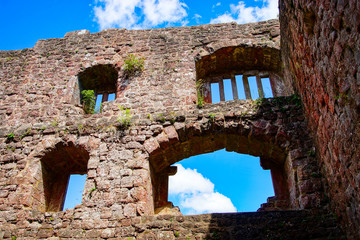 Majestic ruins of medieval castle Birkenfels, Alsace, France