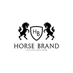 Horse Brand. Royal Horse Logo Template