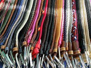 Outdoor market, belts collection