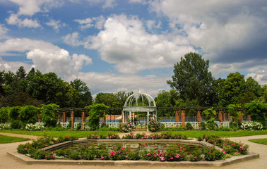 Garden in Lancut castle, Subcarpathian Voivodeship, Poland