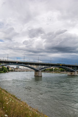 Naklejka na ściany i meble Brücke über den Fluss in Basel