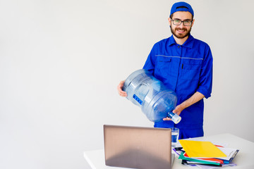 Water delivery into office