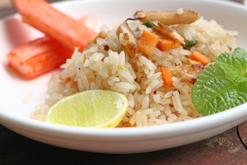Fried rice with crab