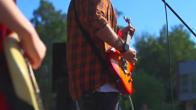 The Guitarist Plays On The Street