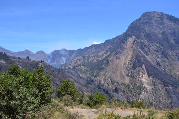 Fototapeta na wymiar Rinjani vulcano landscape