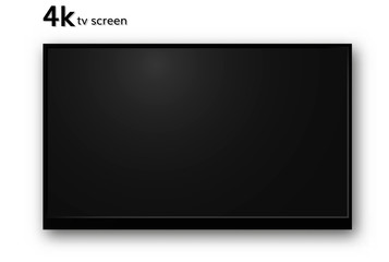 Blank  4k tv screen vector television mockup realistic illustration  wall tv 