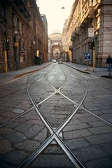 Foto op Canvas Trambaan in Milaan Street © rabbit75_fot
