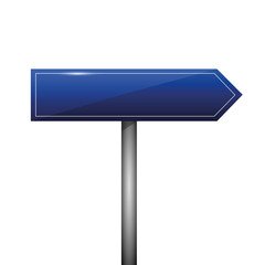 Fototapeta premium straßenschild wegweiser blau
