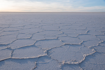 Fototapeta na wymiar Salar de Uyuni, the world's largest salt flat area, Altiplano, Bolivia, South America