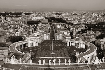 Rome city panoramic view