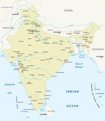 Republic of India vector map