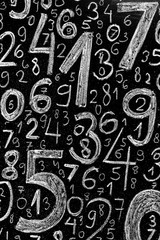 Background of numbers. from zero to nine. Background with numbers. Numbers texture.