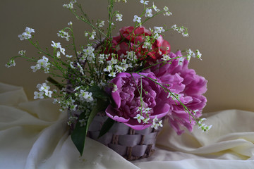 basket with flowers