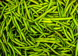 Green beans in basket