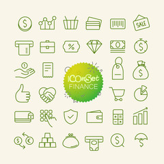 Different trendy outline icons collection. Web and mobile app thin line icons