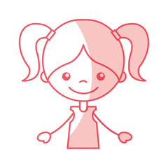 cute girl character icon vector illustration design