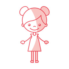 cute girl character icon vector illustration design