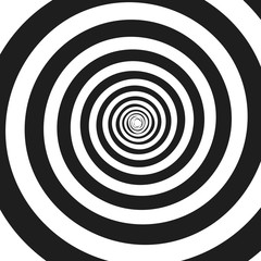 Abstract monochrome spiral vector illustration