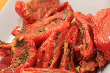 Fresh appetizers: dried tomatoes