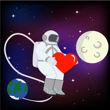 astronaut in space illustration