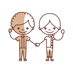 cute kids characters icon vector illustration design