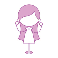 cute girl character icon vector illustration design