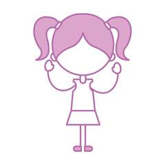 cute girl character icon vector illustration design