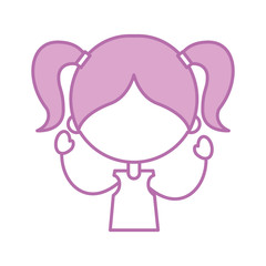 Fototapeta premium cute girl character icon vector illustration design