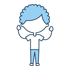 cute boy character icon vector illustration design