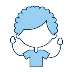 cute boy character icon vector illustration design
