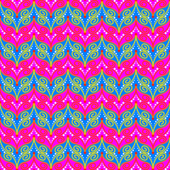 Butterfly on pink and blue seamless patterns