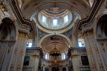 Fototapeta na wymiar BERGAMO, LOMBARDY/ITALY - JUNE 25 : Interior View of the Cathedral of St Alexander in Bergamo on June 25, 2017