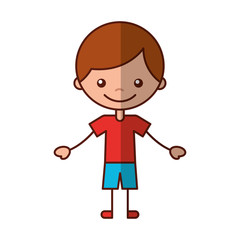 cute boy character icon vector illustration design