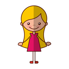 cute girl character icon vector illustration design