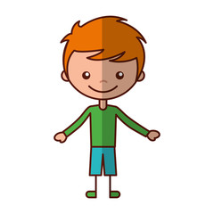 cute boy character icon vector illustration design
