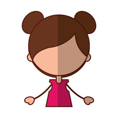cute girl character icon vector illustration design