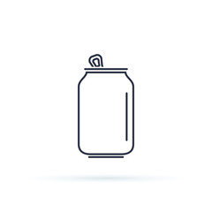 Soda can icon isolated on background. Modern flat pictogram, business, marketing, internet concept.