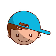 cute boy character icon vector illustration design