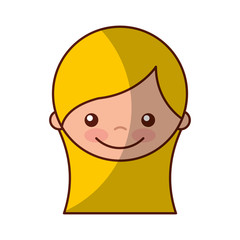 cute girl character icon vector illustration design