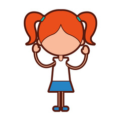 cute girl character icon vector illustration design