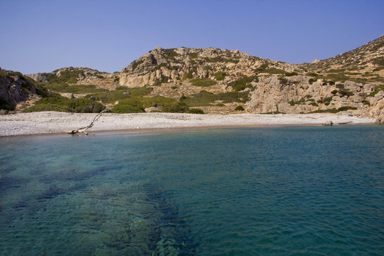 einsamer Strand Insel Saria
