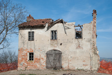 Abandoned house ruined