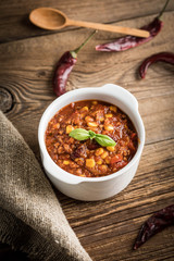 Mexican chili con carne.