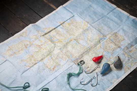 Sea chart map