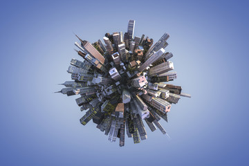 illustration of urban planet